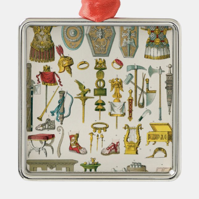 Adorno Metálico Accesorios romanos (Frente)