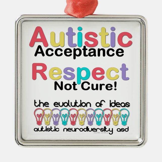 Adorno Metálico Aceptación autista Respeto No Cura (Frente)