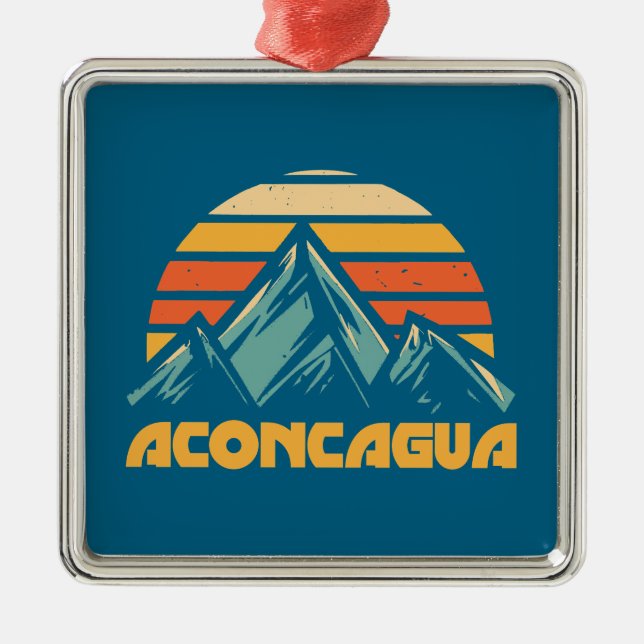 Adorno Metálico Aconcagua Retro Turquesa (Frente)