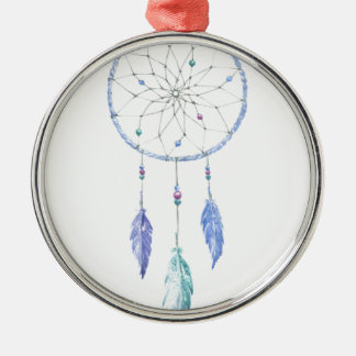 Adorno Metálico Acuarela Dreamcatcher con 3 plumas