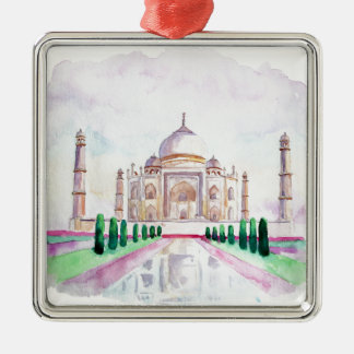 Adorno Metálico Acuarela el Taj Mahal