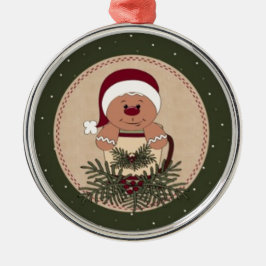 Adorno Metálico Acuerdo de Mug de Hombre de Gingerbread