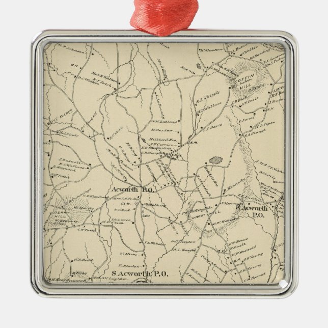 Adorno Metálico Acworth, condado de Sullivan (Frente)