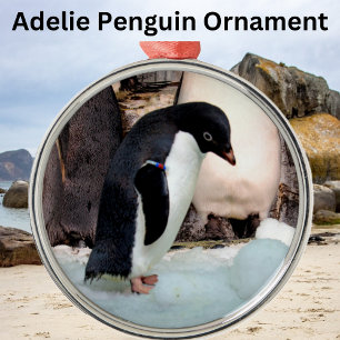 Adorno Metálico Adelie Penguin Preimium Ornament