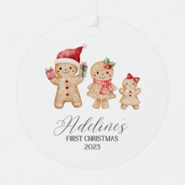 Adorno Metálico Adelina Primera Navidad Personalizada del Bebé