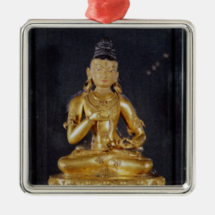 Adorno Metálico Adibuddha Vajrasattva asentado en la meditación