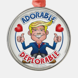 Adorno Metálico ADORABLE DEPLORABLE Pro Trump Cute Chibi Personali