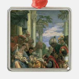 Adorno Metálico Adoración de unos de los reyes magos, 1570s