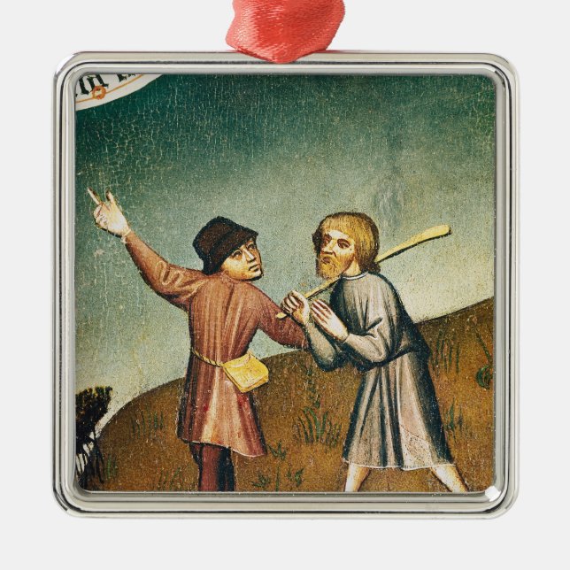 Adorno Metálico Adoración de unos de los reyes magos, detalle del (Frente)