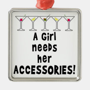 ADORNO METÁLICO ADORNOS, UNA CHICA NECESITA SUS ACCESORIOS