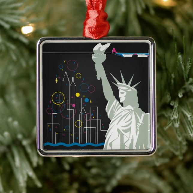 Adorno Metálico Afiche De Viajes Para Volar Northwest Airlines (Árbol)