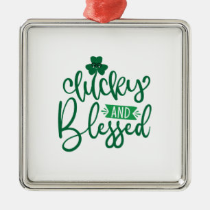 Adorno Metálico Afortunado Y Bendecido