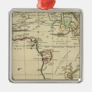 Adorno Metálico África con fronteras delineadas