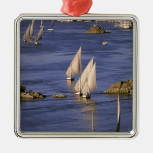 Adorno Metálico África, Egipto, Alto Egipto, Asuán. Feluccas