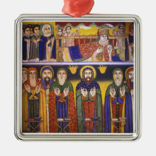 Adorno Metálico África, Etiopía. Obra de arte que representa apóst