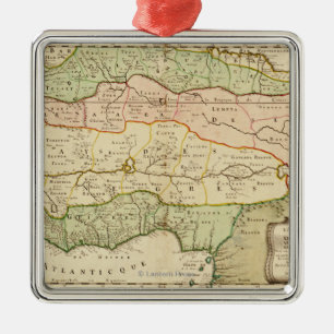 Adorno Metálico AfricaPanoramic occidental MapWestern África