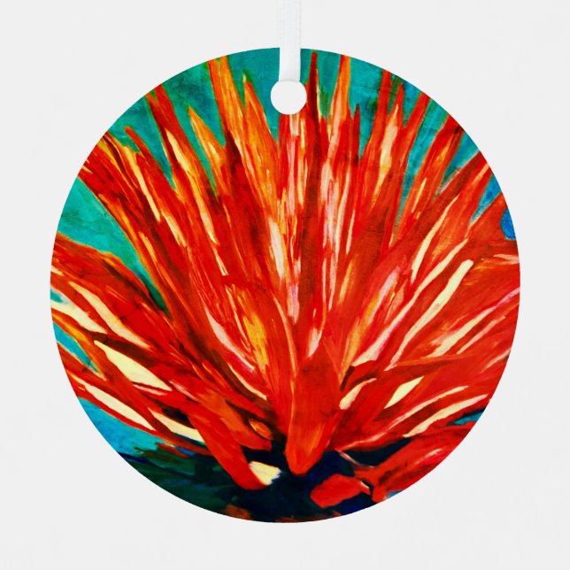 Adorno Metálico Agave Shine Metal Ornament (Anverso)