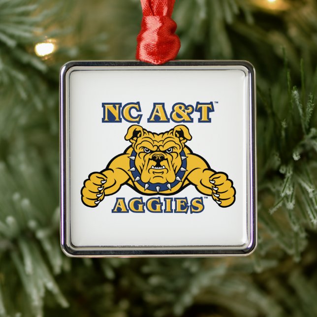 Adorno Metálico Agencias de A&T de CN | Bulldog Aggie (Árbol)