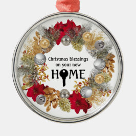 Adorno Metálico Agente inmobiliario cerrando caja de Navidades de 