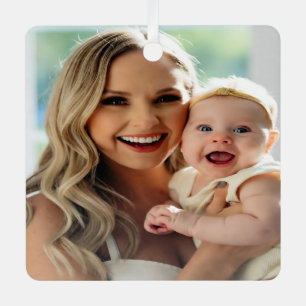Adorno Metálico Agregar foto de bebé personalizar personalizado