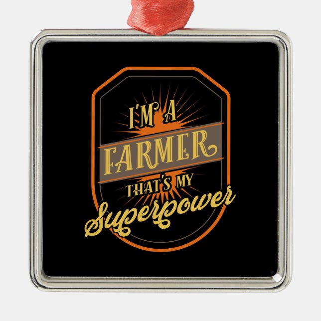 Adorno Metálico Agricultor de agricultura (Frente)