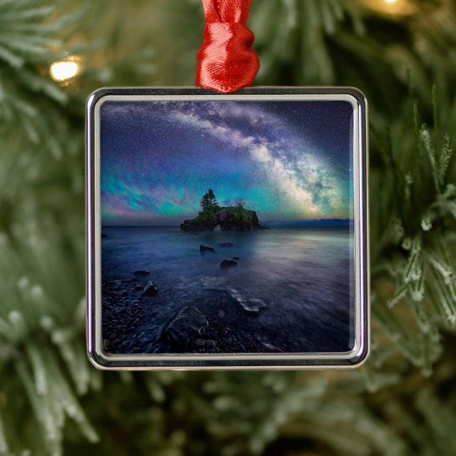 Adorno Metálico Agua | Lago Superior Minnesota (Árbol)