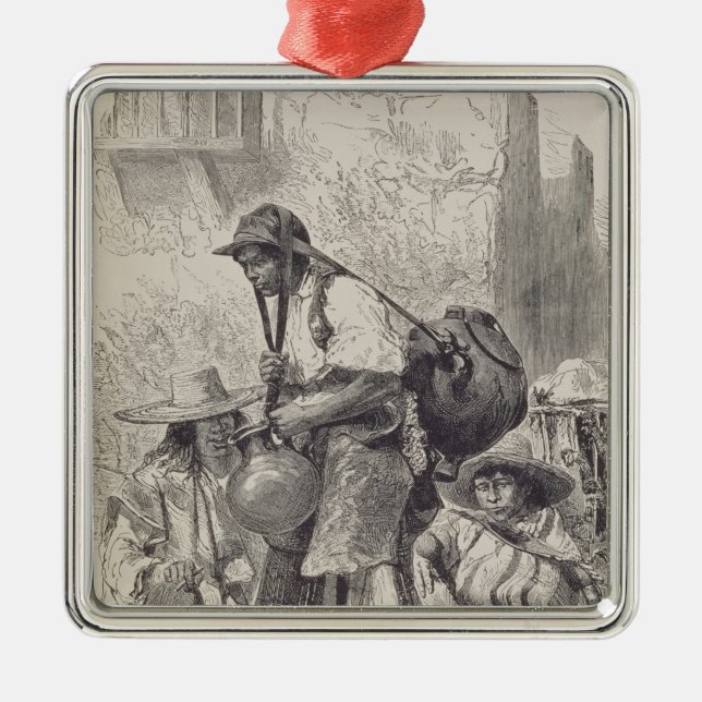 Adorno Metálico Agua-Portador mexicano (Frente)