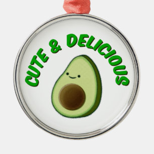 Adorno Metálico Aguacate Cuto Y Delicioso