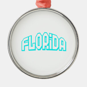 Adorno Metálico Aguamarina la Florida