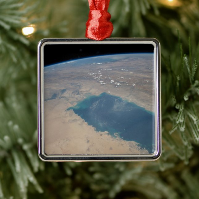 Adorno Metálico Aguas Azul Tropicales Del Golfo Pérsico. (Árbol)