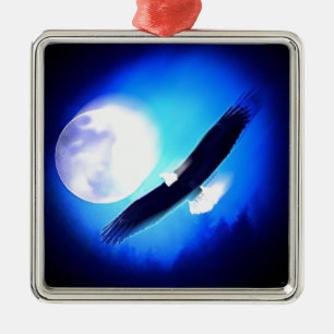 Adorno Metálico Águila voladora y luna