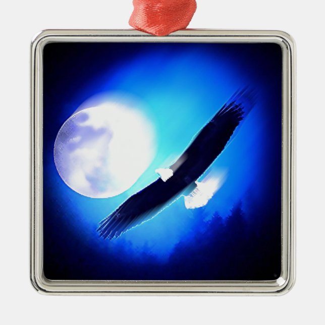 Adorno Metálico Águila voladora y luna (Frente)