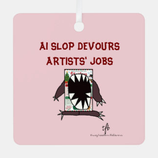 Adorno Metálico AI Slop Devora los Trabajos de los Artistas Navida