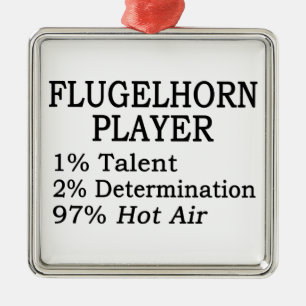 Adorno Metálico Aire caliente del jugador de Flugelhorn