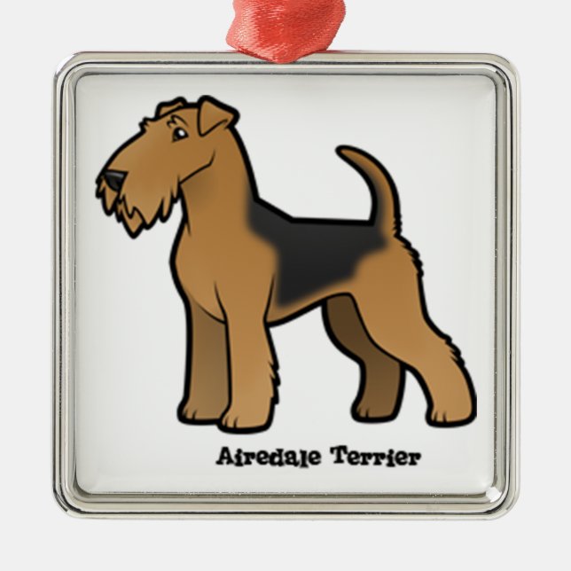 Adorno Metálico airedale terrier (Frente)
