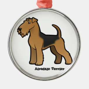 Adorno Metálico airedale terrier