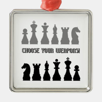 Adorno Metálico ajedrez divertido