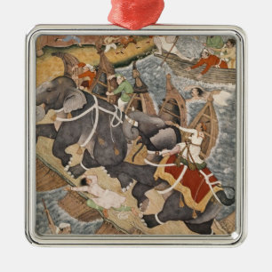 Adorno Metálico Akbar domestica el elefante salvaje, Hawa'i