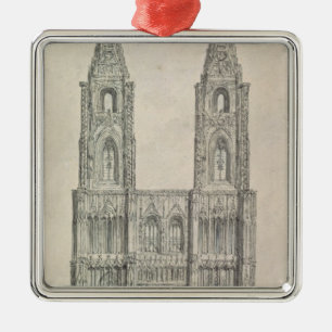 Adorno Metálico Al oeste frente de la catedral de Estrasburgo