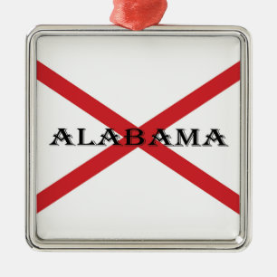 Adorno Metálico Alabama y bandera orncn