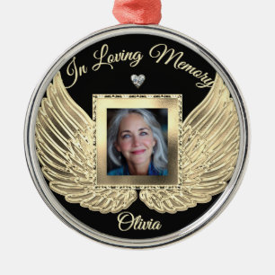 Adorno Metálico Alas de Ángel de Recuerdo Personalizadas Agregar F