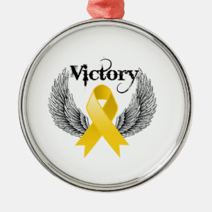 Adorno Metálico Alas de la Victoria - Cáncer Infantil