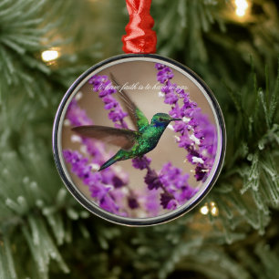 Adorno Metálico Alas del colibrí de los Violeta-oídos el chispear