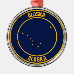Adorno Metálico Alaska Round Emblem