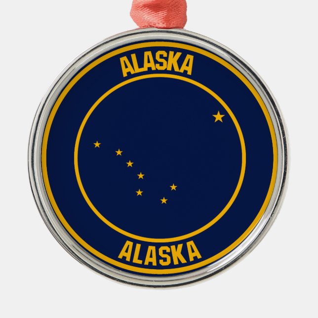 Adorno Metálico Alaska Round Emblem (Frente)