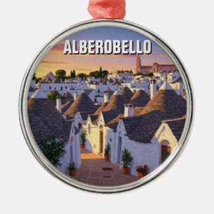 Adorno Metálico Alberobello Italia Casas Trulli Viaje