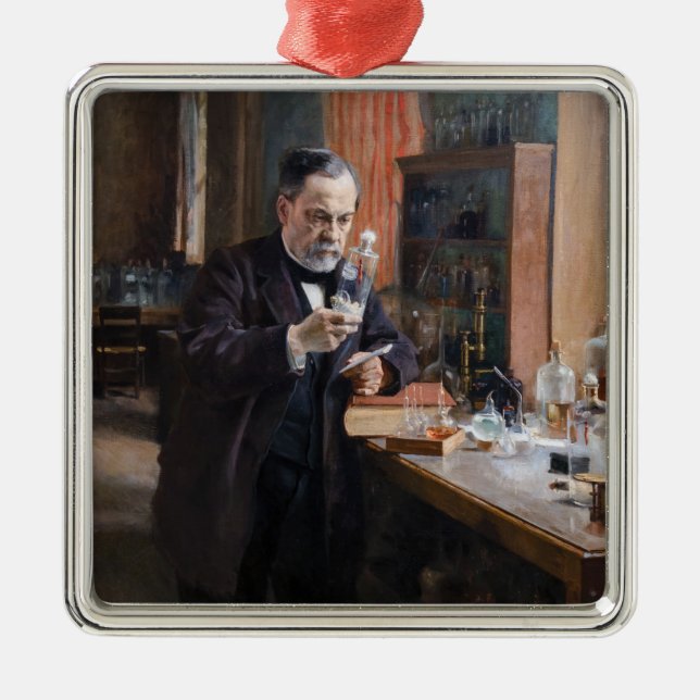 Adorno Metálico Albert Edelfelt - Retrato de Louis Pasteur (Frente)