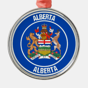 Adorno Metálico Alberta Round Emblem