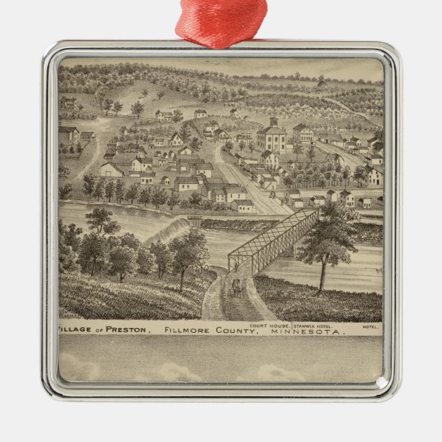 Adorno Metálico Aldea de Preston y South Ruthford, Minnesota (Frente)