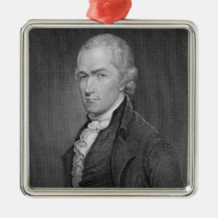 Adorno Metálico Alexander Hamilton (1757-1804) grabado por Juan